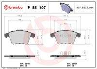 BREMBO P85107 Bremsbelagsatz, Scheibenbremse