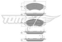 TOMEX Brakes TX1296 Bremsbelagsatz, Scheibenbremse