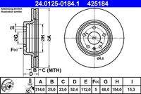 ATE 24012501841 Bremsscheibe