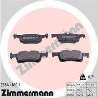 ZIMMERMANN 258411601 Bremsbelagsatz, Scheibenbremse