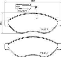 BREMBO P23143 Bremsbelagsatz, Scheibenbremse