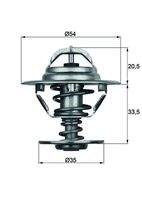 MAHLE TX883D Thermostat, Kühlmittel