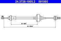 ATE 24372810052 Seilzug, Kupplungsbetätigung