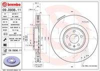 BREMBO 09D93611 Bremsscheibe