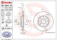 BREMBO 09584331 Bremsscheibe