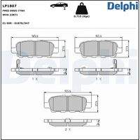 DELPHI LP1807 Bremsbelagsatz, Scheibenbremse