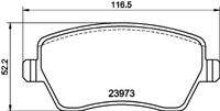 HELLA 8DB355010851 Bremsbelagsatz, Scheibenbremse