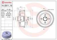 BREMBO 14E31110 Bremstrommel