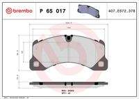 BREMBO P65017 Bremsbelagsatz, Scheibenbremse