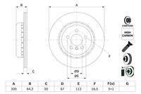 BOSCH 0986479G15 Bremsscheibe