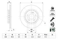 BOSCH 0986479H50 Bremsscheibe