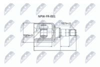 NTY NPWFR001 Gelenksatz, Antriebswelle