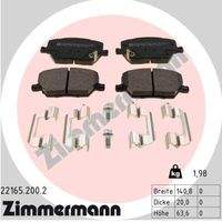 ZIMMERMANN 221652002 Bremsbelagsatz, Scheibenbremse