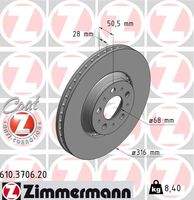 ZIMMERMANN 610370620 Bremsscheibe