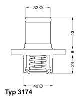 BorgWarner (Wahler) 317489D Thermostat, Kühlmittel