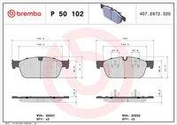 BREMBO P50102 Bremsbelagsatz, Scheibenbremse
