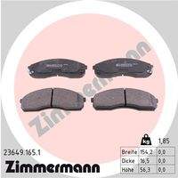 ZIMMERMANN 236491651 Bremsbelagsatz, Scheibenbremse