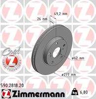 ZIMMERMANN 590281820 Bremsscheibe