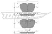 TOMEX Brakes TX1668 Bremsbelagsatz, Scheibenbremse