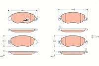 TRW GDB1461 Bremsbelagsatz, Scheibenbremse