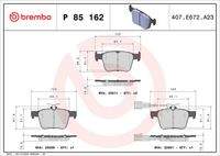 BREMBO P85162 Bremsbelagsatz, Scheibenbremse