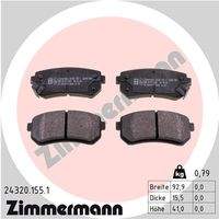 ZIMMERMANN 243201551 Bremsbelagsatz, Scheibenbremse