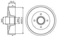 BOSCH 0986477172 Bremstrommel