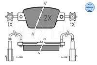 MEYLE 0252371418 Bremsbelagsatz, Scheibenbremse