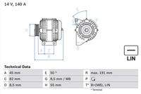 BOSCH 0986047380 Generator