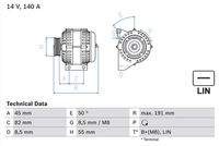 BOSCH 0986047380 Generator