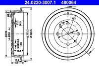 ATE 24022030071 Bremstrommel