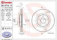 BREMBO 09A71611 Bremsscheibe