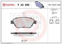 BREMBO P23099 Bremsbelagsatz, Scheibenbremse