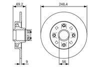 BOSCH 0986479S43 Bremsscheibe