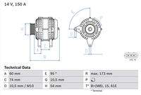 BOSCH 0986045031 Generator