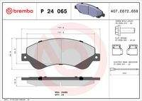 BREMBO P24065 Bremsbelagsatz, Scheibenbremse
