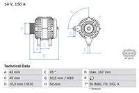 BOSCH 0986049071 Generator