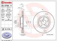 BREMBO 09D76911 Bremsscheibe