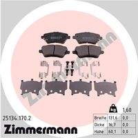 ZIMMERMANN 251341702 Bremsbelagsatz, Scheibenbremse