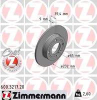 ZIMMERMANN 600321720 Bremsscheibe