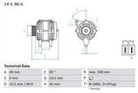 BOSCH 0986084210 Generator