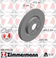ZIMMERMANN 280319520 Bremsscheibe