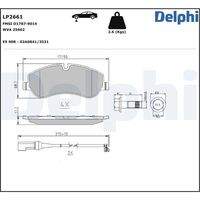 DELPHI LP2661 Bremsbelagsatz, Scheibenbremse