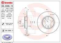 BREMBO 08C30811 Bremsscheibe