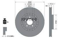 TEXTAR 92126705 Bremsscheibe