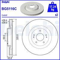 DELPHI BG5116C Bremsscheibe