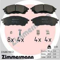 ZIMMERMANN 226881902 Bremsbelagsatz, Scheibenbremse