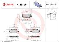 BREMBO P30067 Bremsbelagsatz, Scheibenbremse