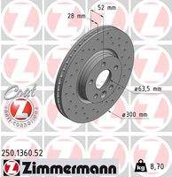 ZIMMERMANN 250136052 Bremsscheibe