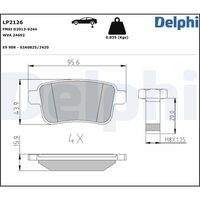 DELPHI LP2126 Bremsbelagsatz, Scheibenbremse